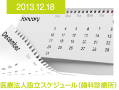 2013.12.18 医療法人設立スケジュール（歯科診療所）